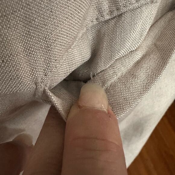 Lane Bryant Tan Linen Blend Wide Leg Pants - Picture 3 of 4